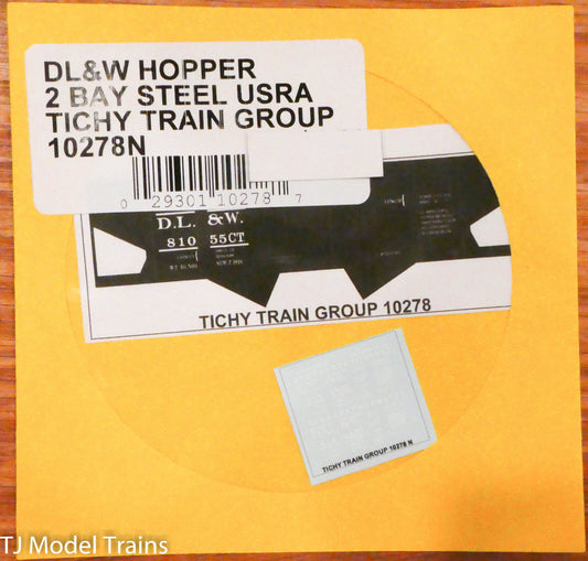 Tichy Train Group Decal #10278N DL&W Hopper 2 Bay Steel USRA (Decal)