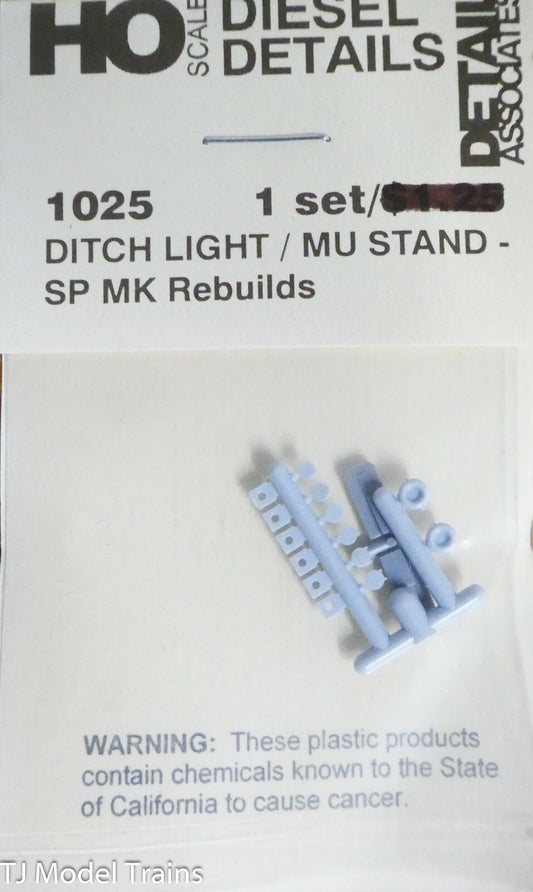 Detail Associates #1025 Ditch Light / MU Stand - SP MK Rebuilds (Plastic)