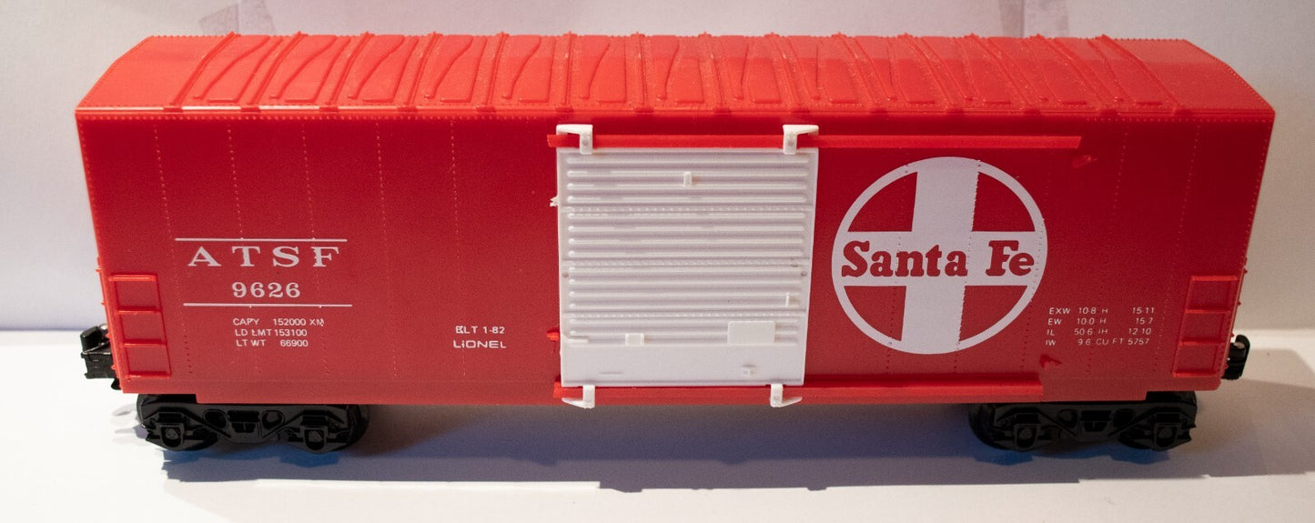 Lionel O Scale  #6-9626 Santa FE Hi Cube Boxcar