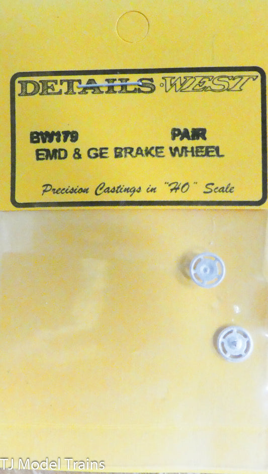 Details West HO #179 EMD & GE Brake Wheel (2) (Light Cast)