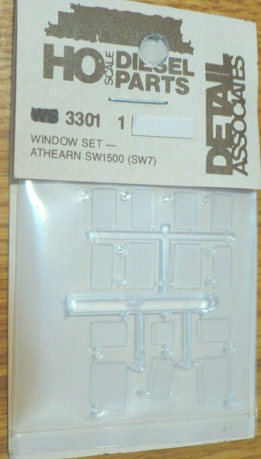 Detail Associates HO #3301 Window Set Athearn SW1500 (Clear Plastic)