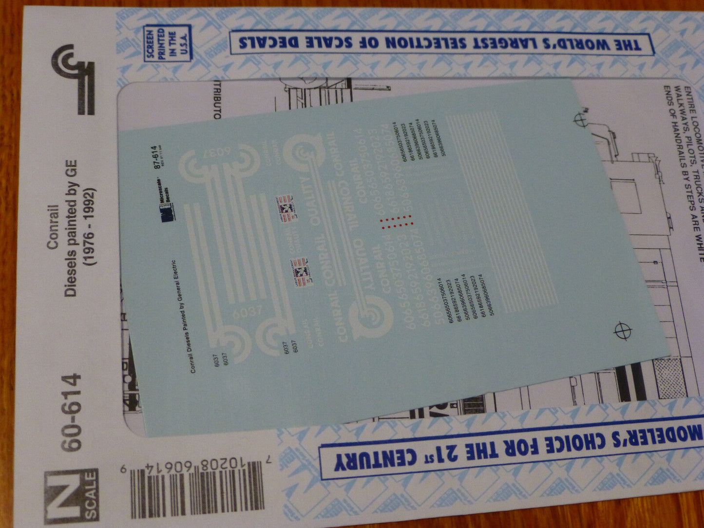 Microscale Decal N  #60-614   CR Diesels - GE  / Revised