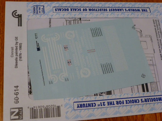 Microscale Decal N  #60-614   CR Diesels - GE  / Revised