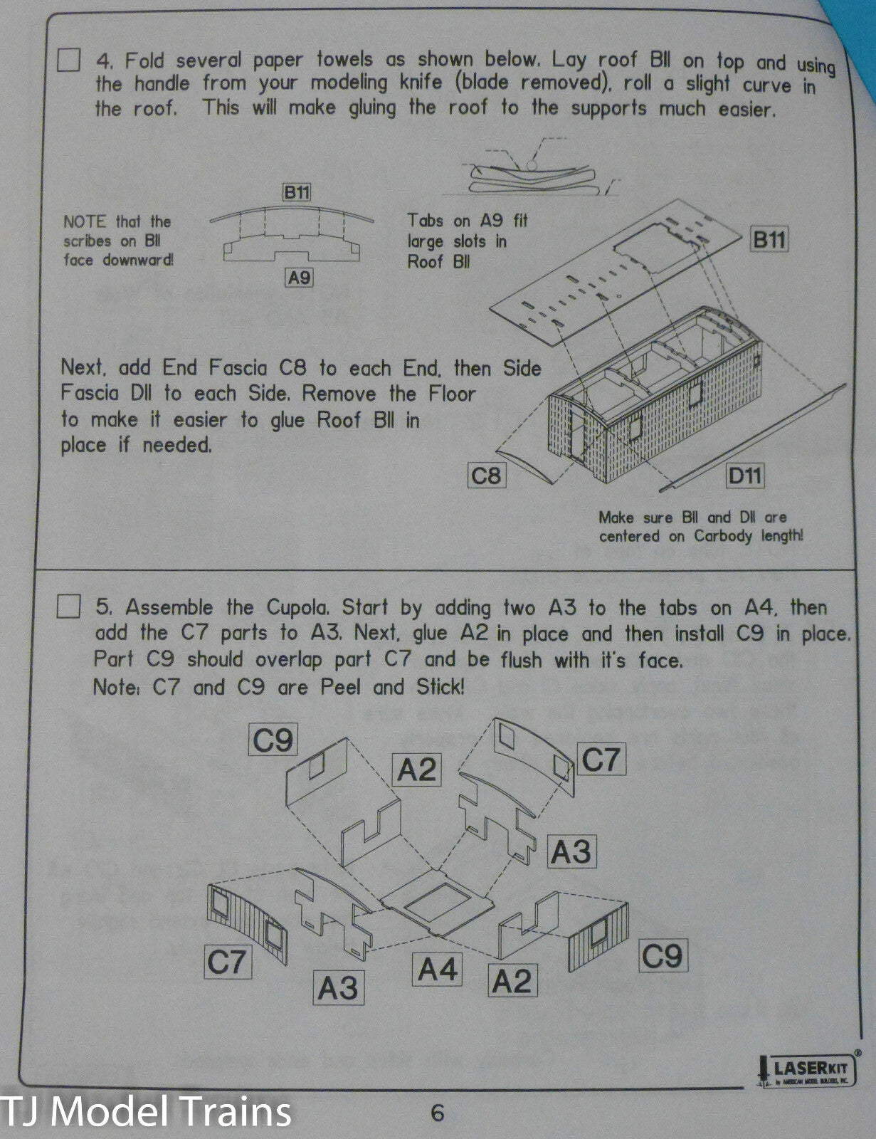 American Model Builders N #553 Northern Pacific 1200 Series Wood Caboose Kit