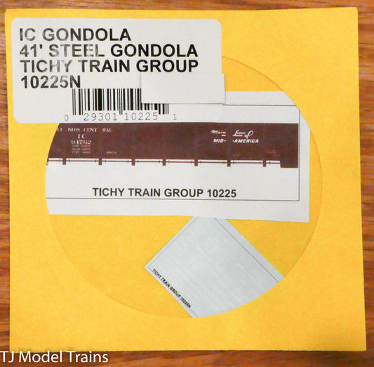 Tichy Train Group Decal #10225N Illinois Central 41' Steel Gondola  (Decal)