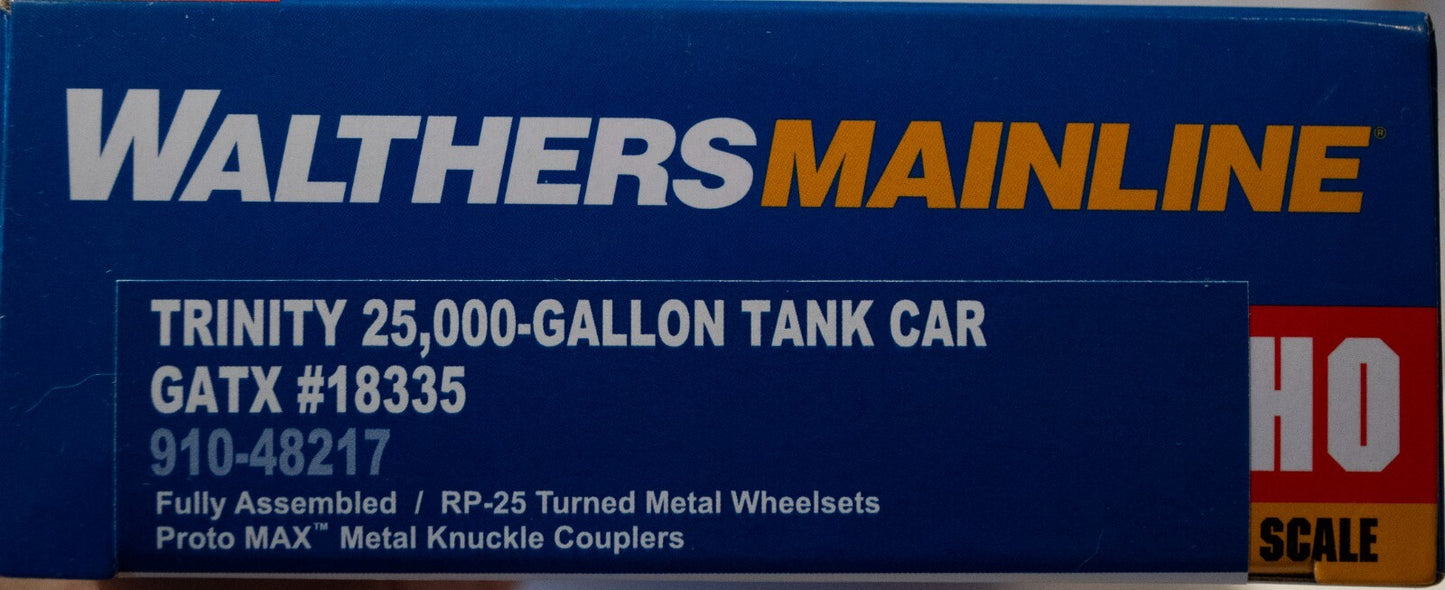 Walthers HO #910-48217 Trinity 25,000-Gallon Tank Car - Ready to Run -- GATX #18