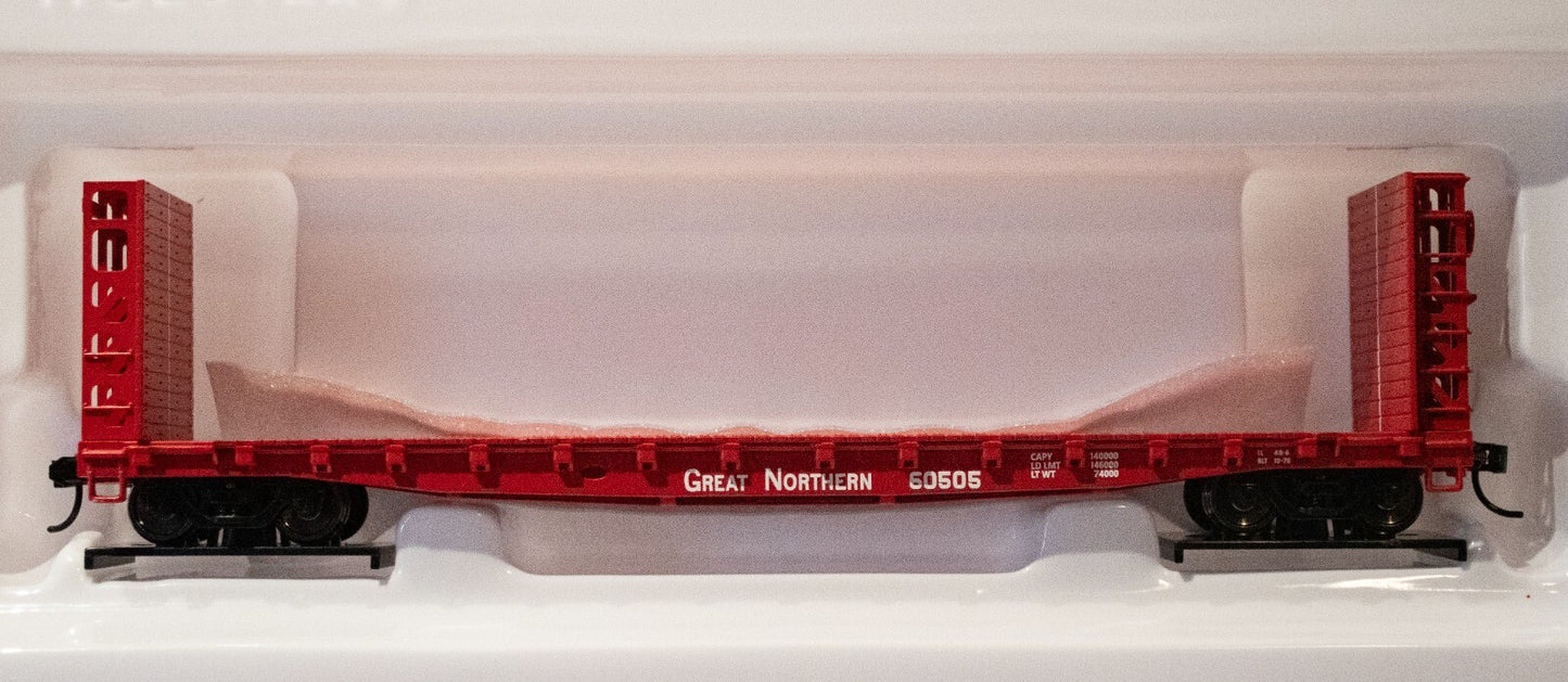 Walthers HO #910-5928 53' GSC Bulkhead Flatcar - Ready to Run -- Great Northern