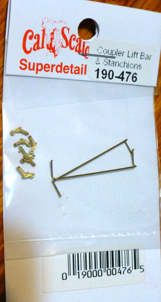 Cal-Scale HO #476 Coupler Lift Bar and Stanchions (Brass Castings) 1 Pair