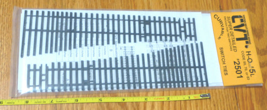 Central Valley HO #2501 Curvable Switch Ties #5 (Code 55, 70, or 83) Left Hand
