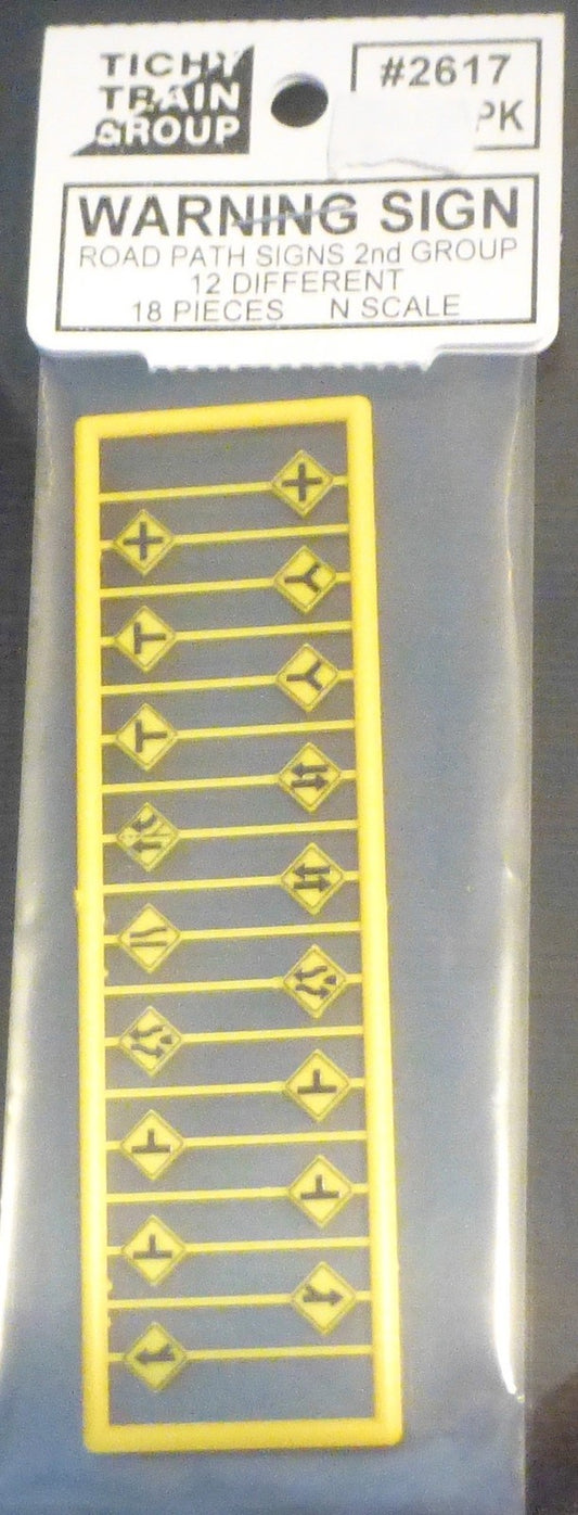 Tichy Train Group #2617 Warning Sign (Road Path Sings 2nd Group 12 Different (18