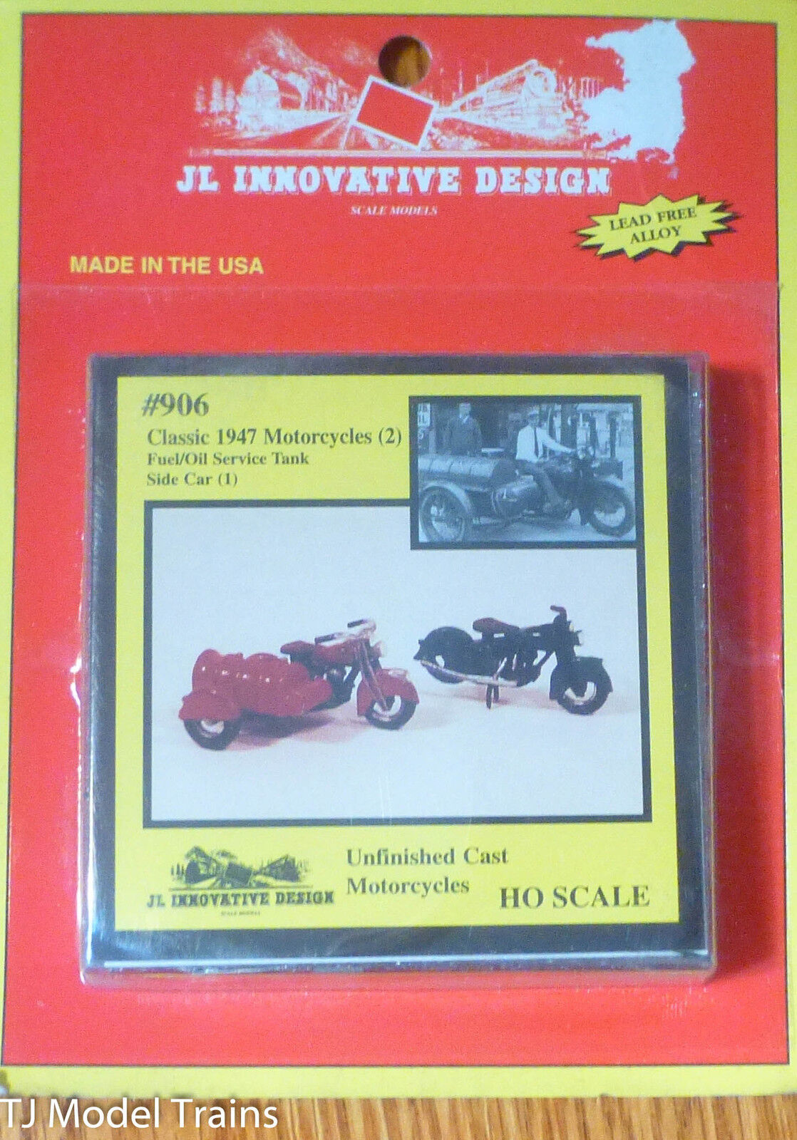JL Innovative Design #906 Motorcycles - Classic 1947 Model 2-Pack -- 1 Stock, 1