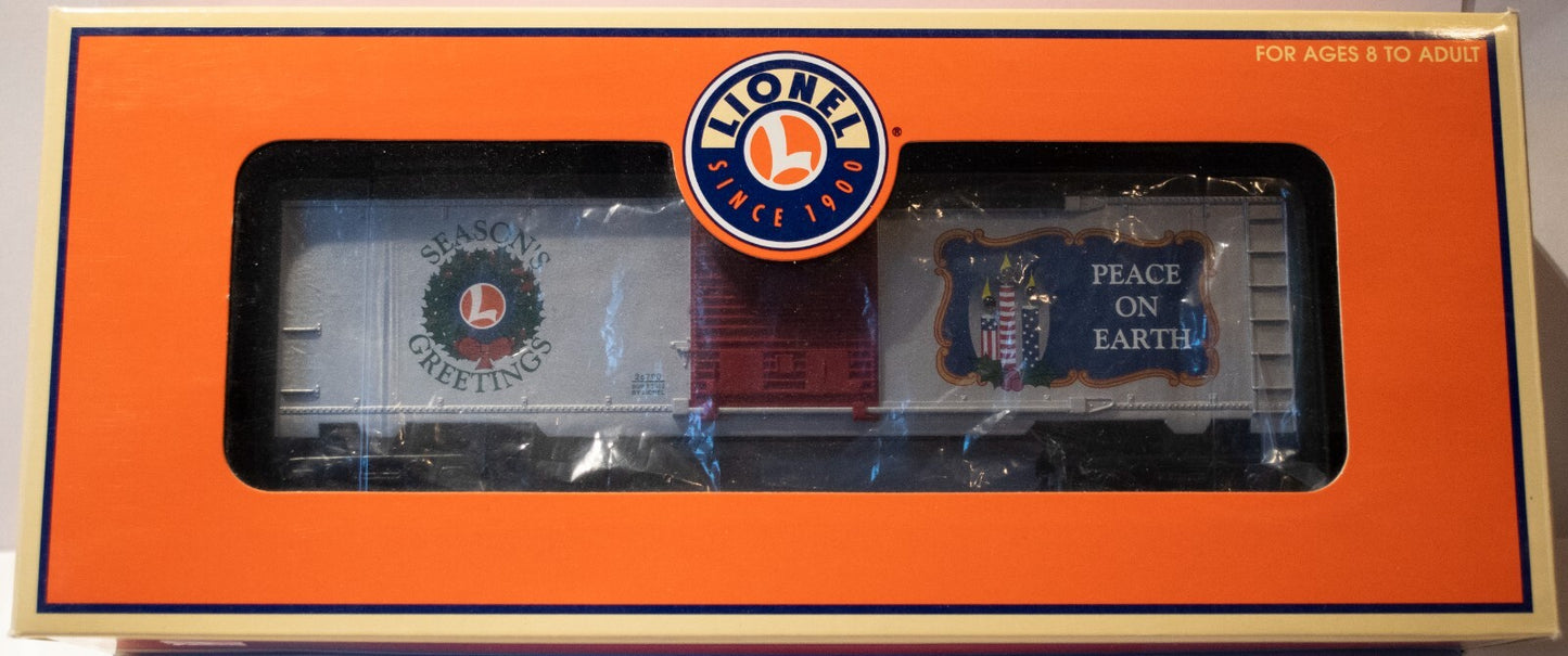 Lionel O Scale  #6-26790 2002 Christmas Lighted Boxcar