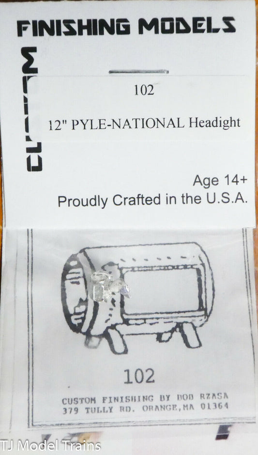Custom Finishing Models HO #102 (12" Pyle-National Headlight) White Metal