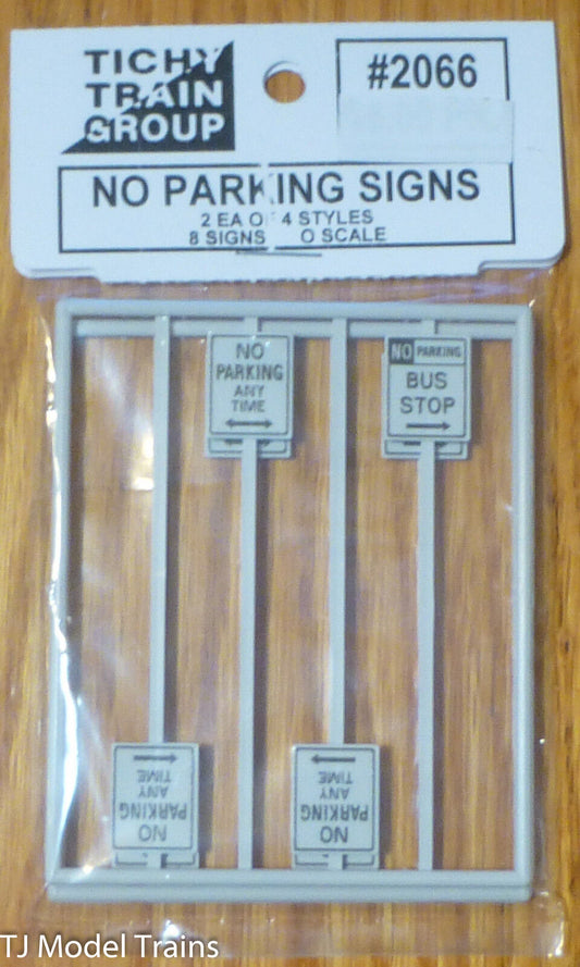 Tichy Train Group #2066 (O Scale) No Parking Signs (2 each of 4 Styles) Plastic