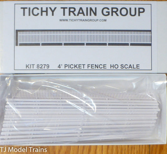 Tichy Train Group #8279 Picket Fence 4' Scale Tall -- 20 Pieces, 130" 330.2cm Le