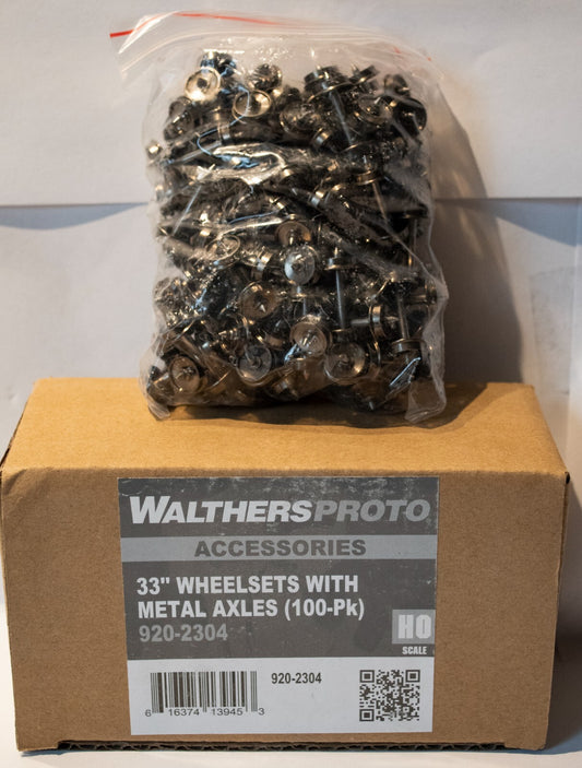 Walthers Proto HO #920-2304 33" Turned Metal RP-25 Wheelsets -- With Metal Axles