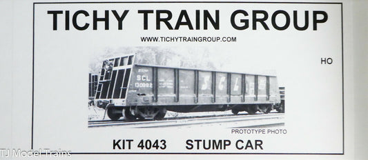 Tichy Train Group #4043 HO Stump Car (Plastic Kit) -- Undecorated - Single Car