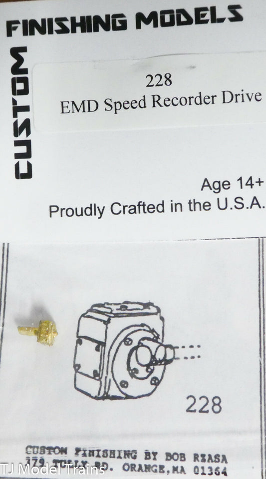 Custom Finishing Models HO #228 EMD Speed Recorder Drive (Brass Casting)