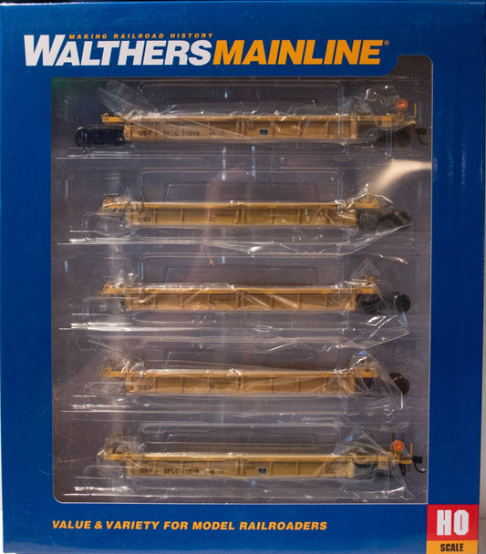 Walthers HO #910-55676 Thrall 5-Unit Rebuilt 40' Well Car - Ready to Run -- BNSF