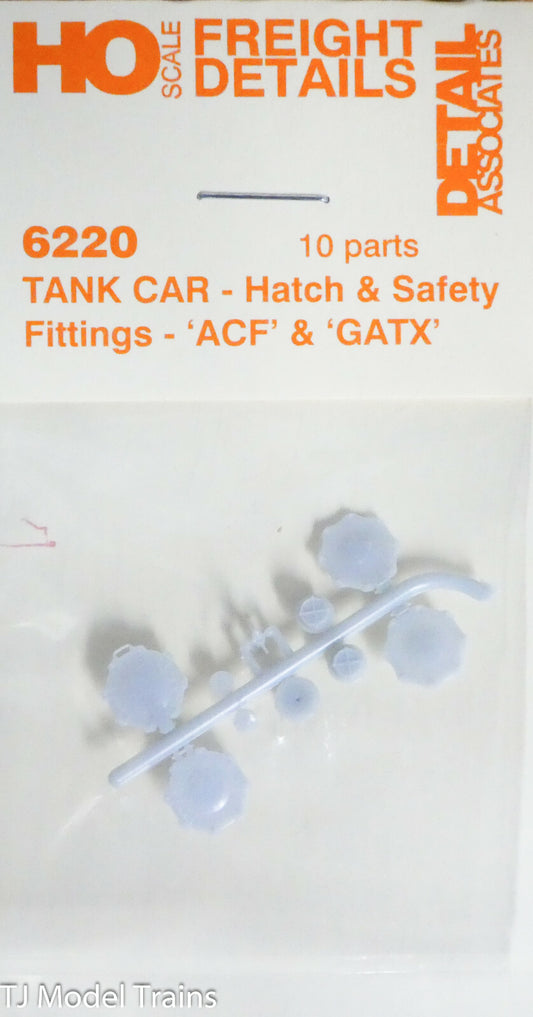 Detail Associates HO #6220 Tank Car - Hatch & Satety Fittings 'ACF' & 'GATX' (PL