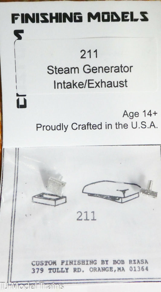Custom Finishing Models HO #211 Steam Generator Intake / Exhaust (White Metal)