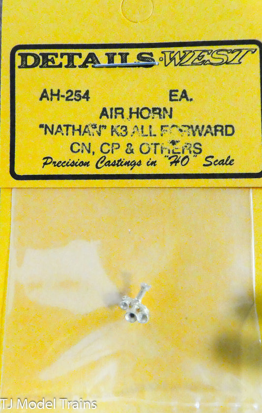 Details West HO #254 Air Horn "Nathan" K3 All Forward CN, CP & Others (Brass)