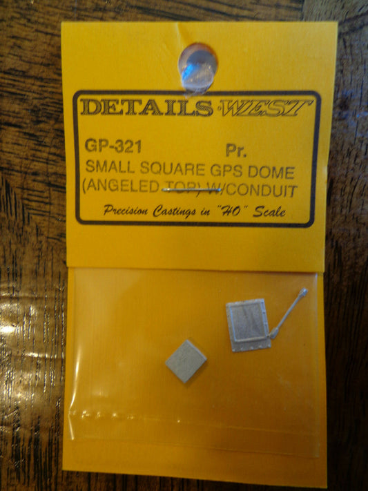 Details West HO #321 Small Square GPS Dome (Angled-Top) -- W/Conduit