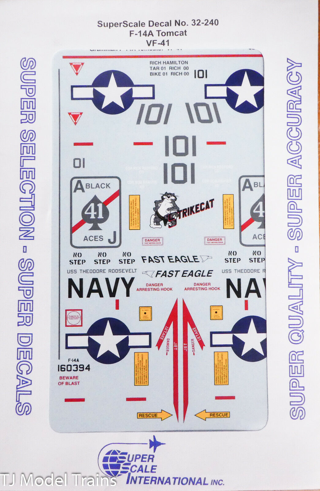 Microscale Decal 1/32 Scale #32-240 (F-14A Tomcat: VF-41) Water Slide Decal