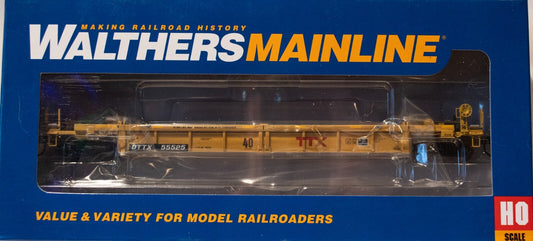 Walthers HO #910-8430 Thrall Rebuilt 40' Well Car - Ready to Run -- TTX DTTX #55