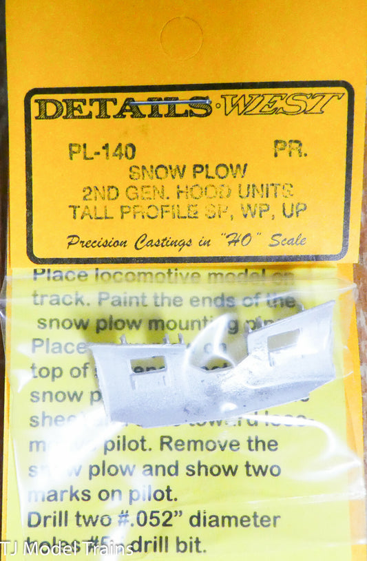 Details West HO #140 Snow Plow 2nd Gen. Hood Units Tall Profile SP, WP, UP