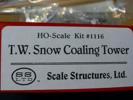 Scale Structures Ltd. #1116 T.W. Snow Coaling Tower (kit Form)