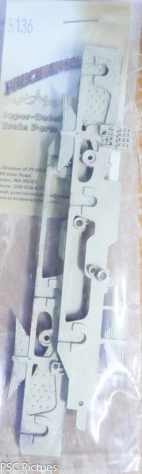 Precision Scale O #5136 Sideframes, Main Frame Center, Unmachined (Brass Parts)