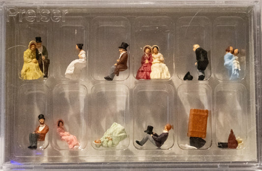 Preiser HO #12045 1847 Vintage Passengers -- pkg(13)