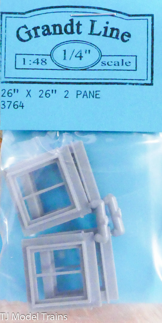 Grandt Line O #3764 Windows -- 2-Pane, Scale 26 x 26" 66 x 66cm