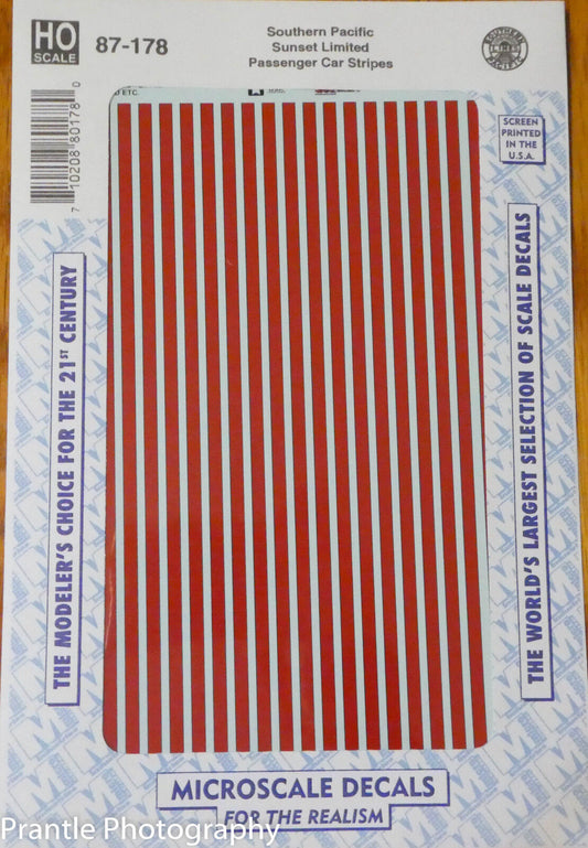 Microscale Decal HO #87-178 Southern Pacific - SP -- Letterboard Striping