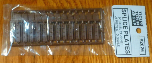 Tichy Train Group #2026 (O Scale) Splice Plates pkg(26, Rust Colored Styrene) --