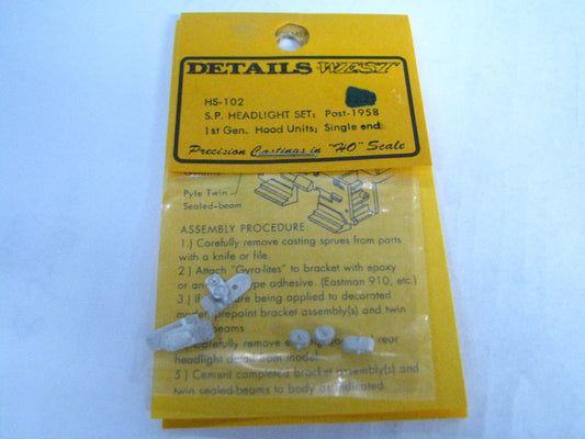 Details West HO #102 Single End / Headlight set-SP-Pyle