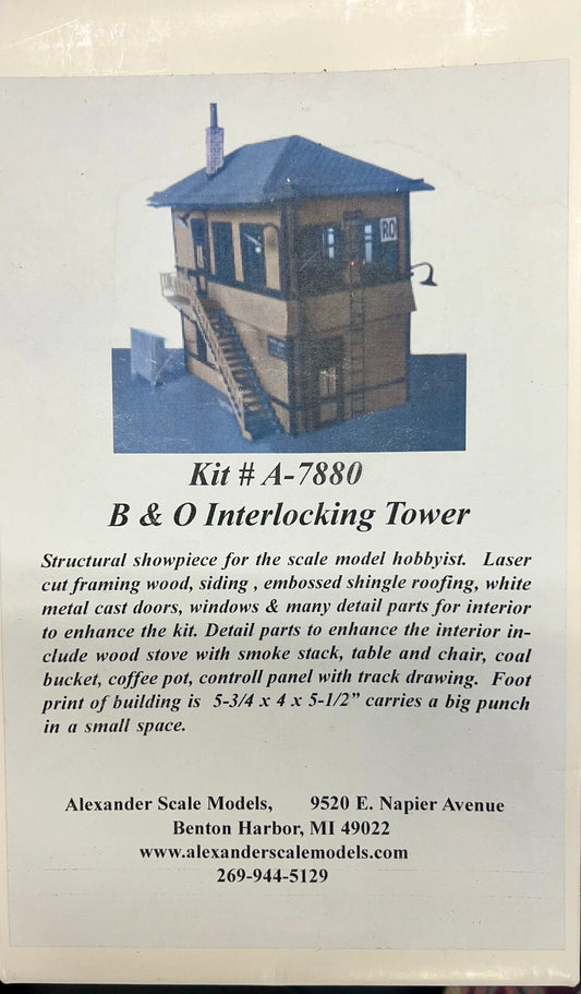 Alexander Scale Models HO Scale #7880  B&O Interlocking Tower