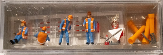 Preiser HO #10445 People Working -- City Workers w/Accessories
