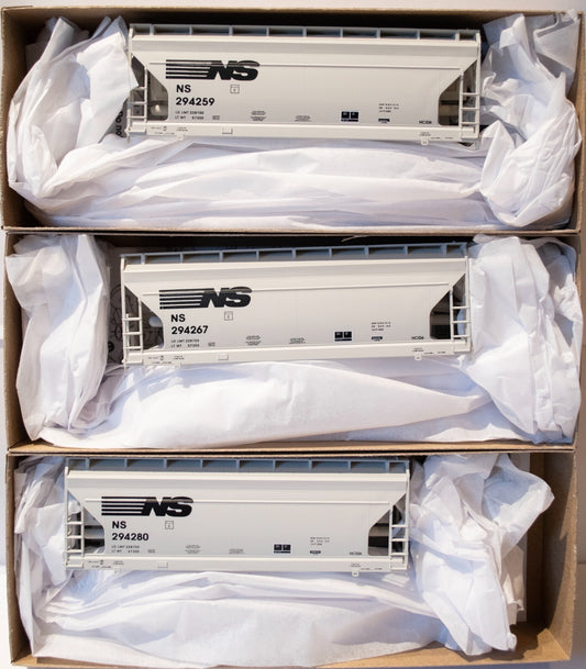 Accurail #8167 ACF 2-Bay Covered Hopper 3-Pack - Kit -- Norfolk Southern