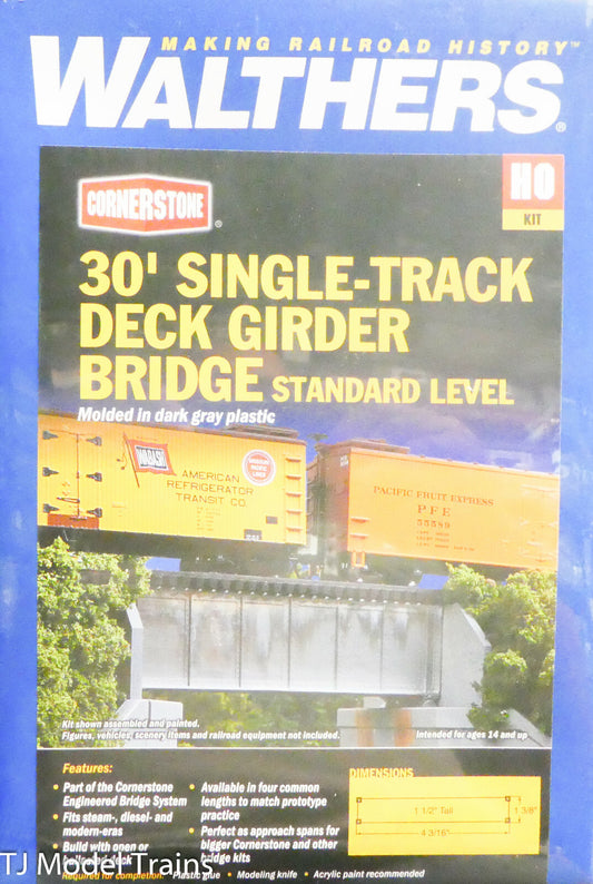 Walthers #933-4505 (30' Single Track Deck Girder Bridge) Standard Level (HO)