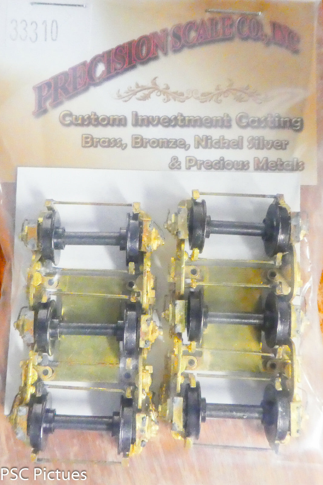 Precision Scale HO #33310 (Built Brass Trucks) Budd, 6 Wheel Pass Truck w/36" Wh