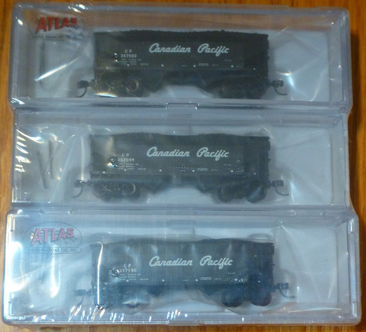 Atlas N #50002171 Canadian Pacific 2-Bay Offset-Side Hopper w/Flat (3 Pack)