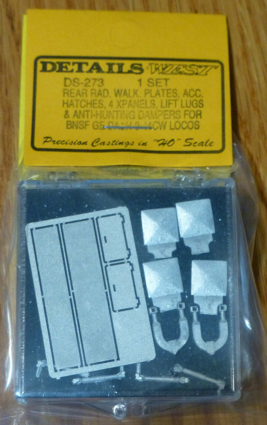 Details West HO #273 Rear Rad. Walk Plates, Acc. Hatches, 4 Xpanels, Left Lugs &