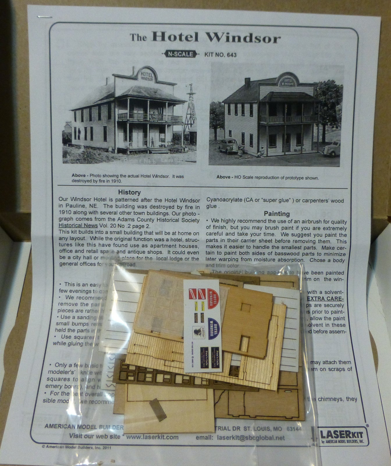 American Model Builders N #643 Wondsor Hotel (Kit) We combine Ship :)