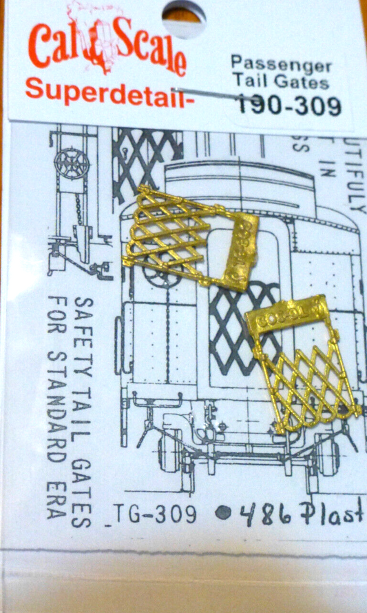 Cal-Scale #309 Tail Gate (Brass Casting) pkg(2) -- For Passenger Car