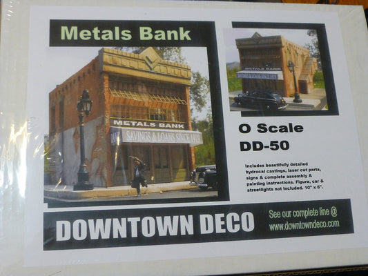 Downtown Deco O #DD50 Metals Bank -- Cast-Hydrocal Kit (Plaster kit)