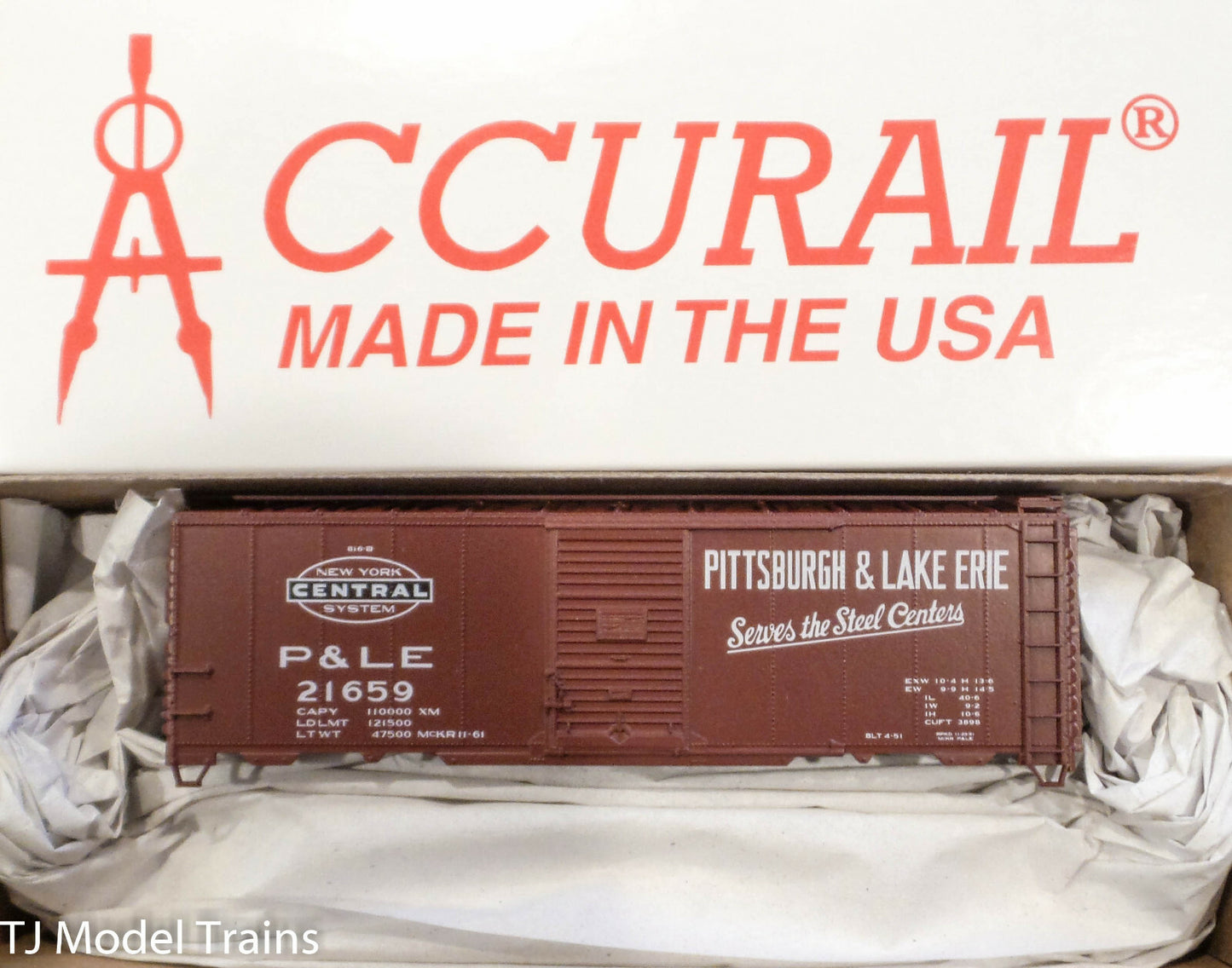 Accurail HO #8111.1 40' Steel Box Car; Pittsburgh & Lake Erie; DF RD#