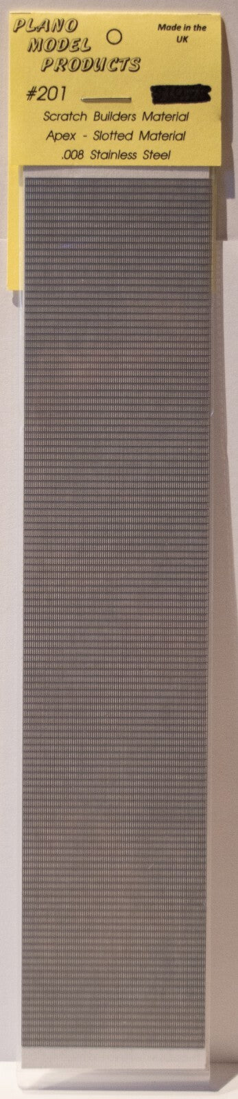 Plano #201 Scratch Builders Material Apex -Slotted Material .008 Stainless Steel