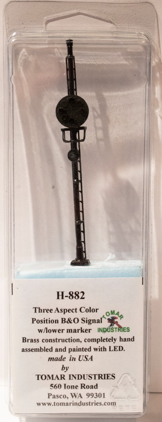 Tomar Industries HO #H-882 Three Aspect Color Position B&O Signal w/lower Marker